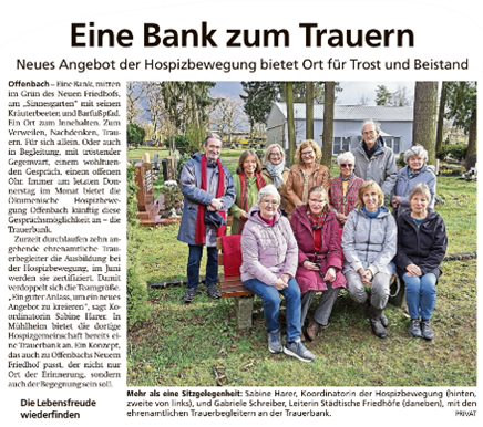 Eine Bank zum Trauern