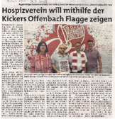 Hospizverein will mithilfe der Kickers Offenbach Flagge zeigen